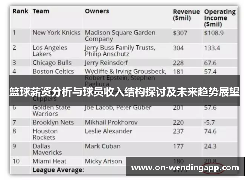 篮球薪资分析与球员收入结构探讨及未来趋势展望